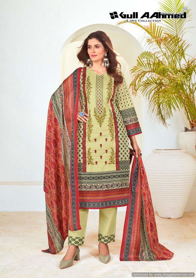 Bin Saeed Vol 5 By Gull A Ahmed Lawn Cotton Dress Material Wholesalers In Delhi
